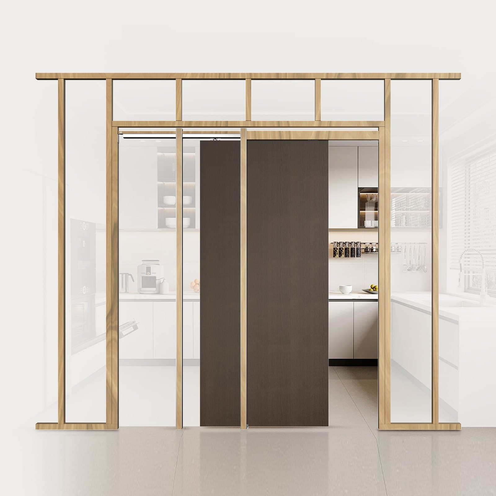 Súprava zárubní do puzdra Súprava puzdrových dverí pre oceľové dvere so šírkou 610 – 762 mm a výškou 2032 mm