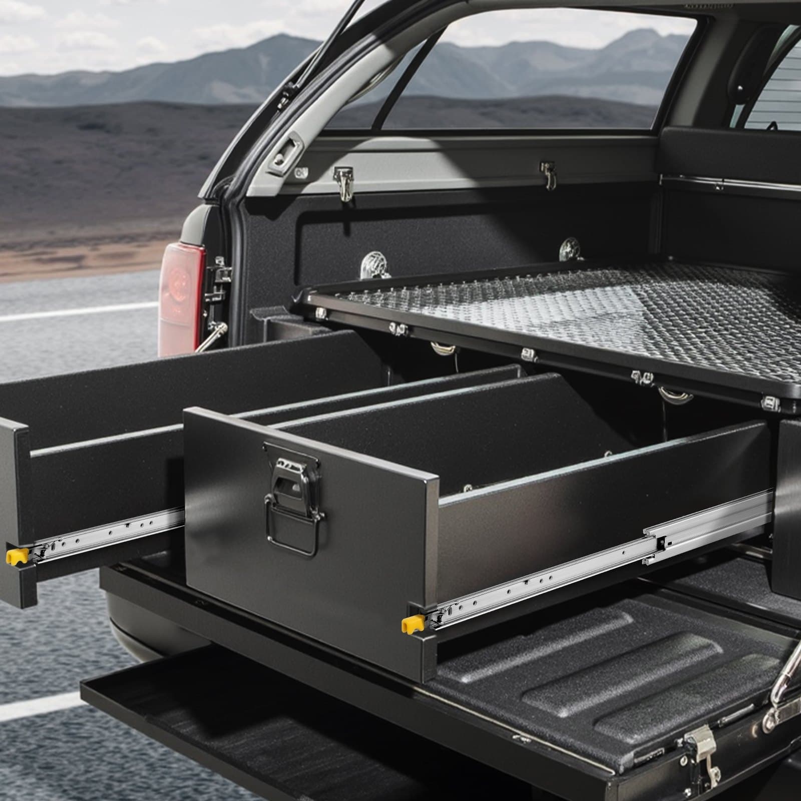 1 pár 16-60 palcových pomaly zatvárateľných výsuvných zásuviek s guľôčkovým ložiskom, plný výsuv