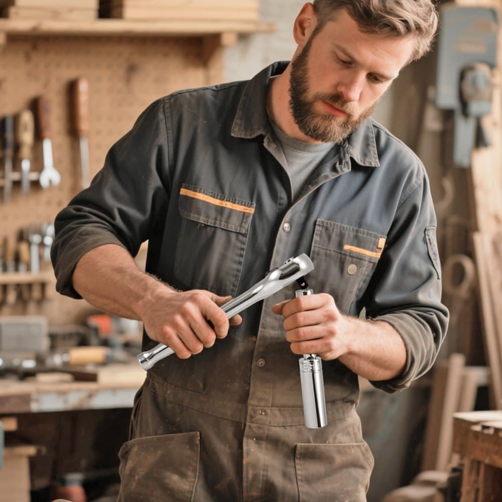 Sada nástrčných kľúčov, 76 kusov, 9,5 mm objímka a račňová sada, SAE a metrické, hlboké a plytké, sada náradia pre mechanikov s príslušenstvom a úložným puzdrom, legovaná oceľ CR-V, na opravy automobilov