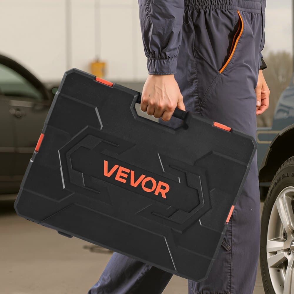 Sada nástrčných kľúčov, 225 kusov, 9,5 & 6,4 & 12,7 mm, sada nástrčných kľúčov a račňových kľúčov, SAE a metrické, hlboké a plytké, sada náradia pre mechanikov s bitmi, príslušenstvom, úložným puzdrom, legovaná oceľ CR-V, na opravu