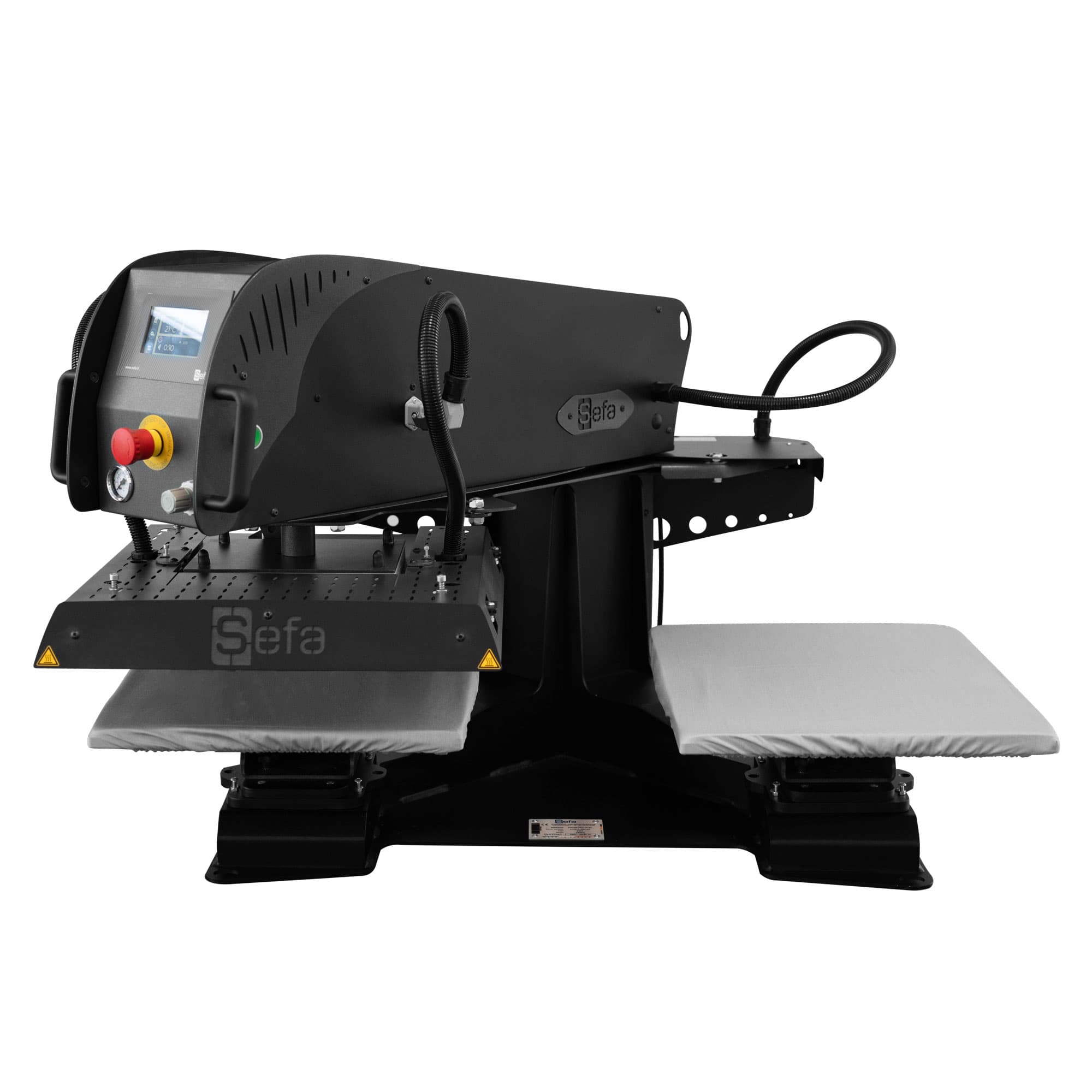 Pneumatický transferový lis SEFA DUPLEX-PRO-V3, čierna edícia, transferová plocha 2 x 40 x 50 cm