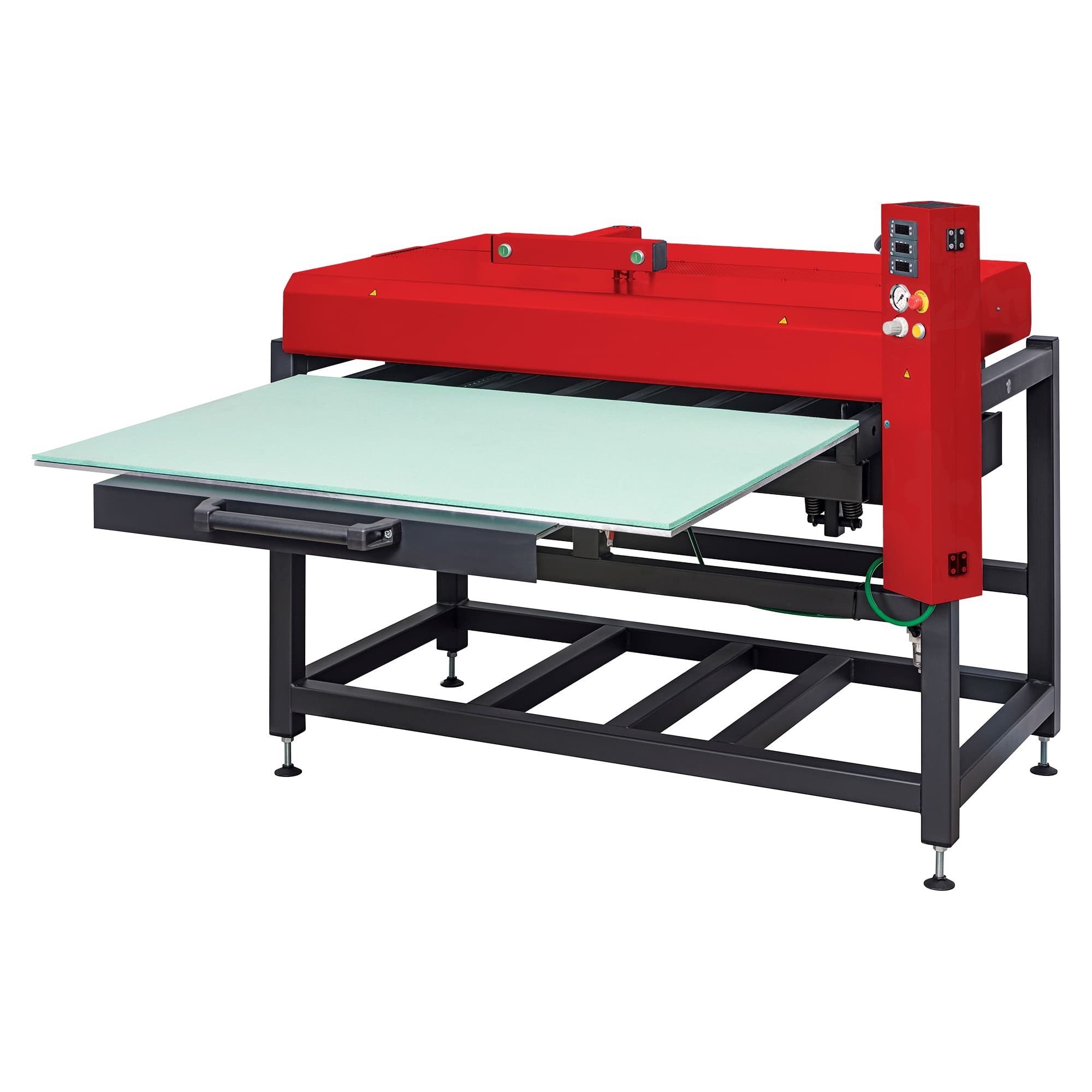 Veľkoformátový pneumatický transferový lis TT-812-K, transferová plocha 125 x 85 cm