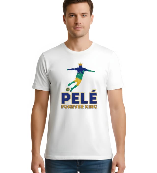 Pánske tričko Pelé Navždy kráľ futbalu a Brazílie