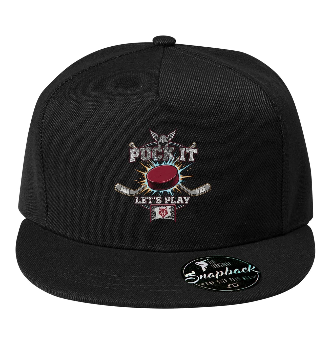 Šiltovka snapback Puck It Hokejová sila vlčieho puku a brány