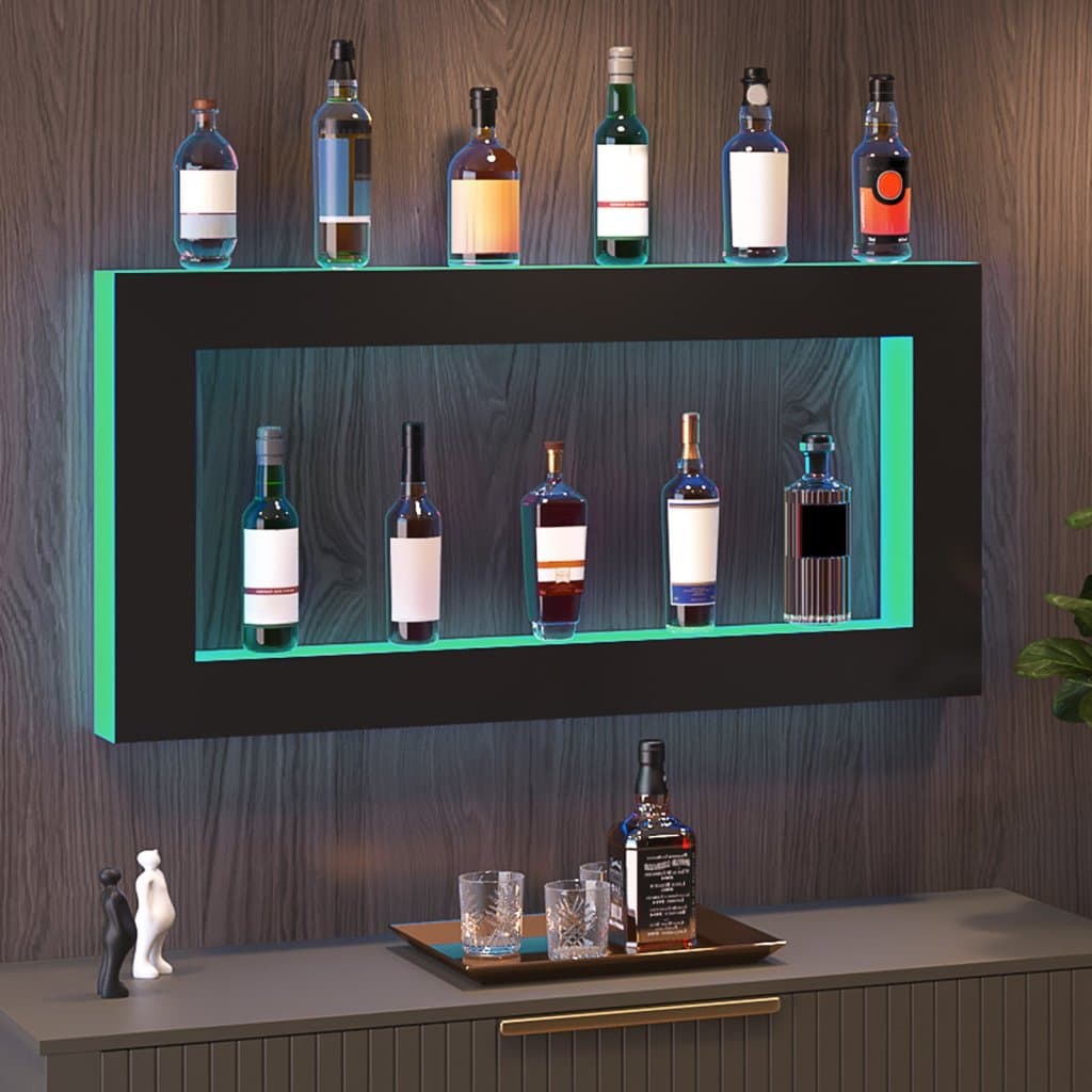 LED osvetlená policová lišta, 2 vrstvy, 121 cm