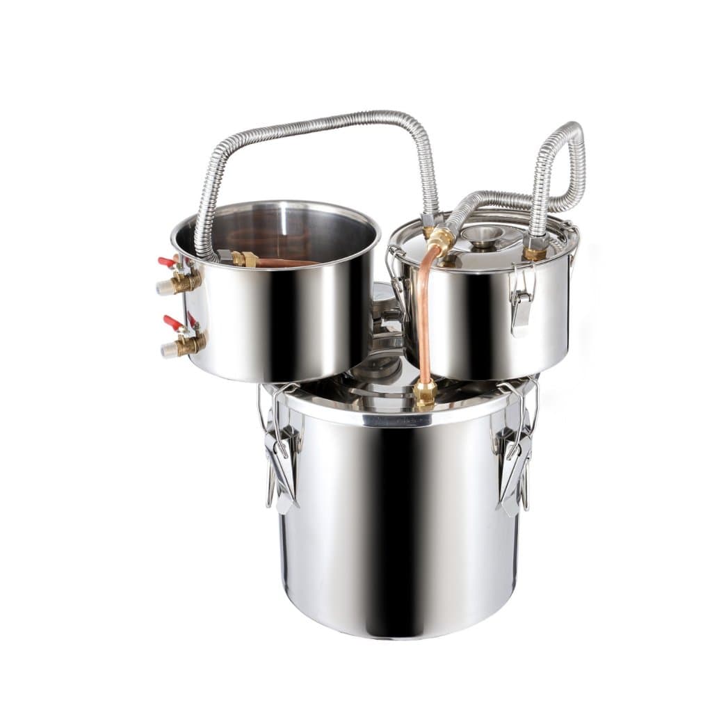 Destilátor na neperlivú vodu Moonshine s objemom 3 galóny s Thumper sudom a 8W vodným čerpadlom