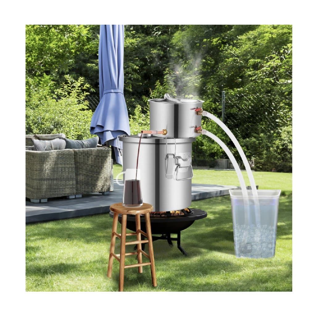 Destilátor na alkohol s neperlivou vodou Moonshine s objemom 3 galóny s oceľovým vodným čerpadlom