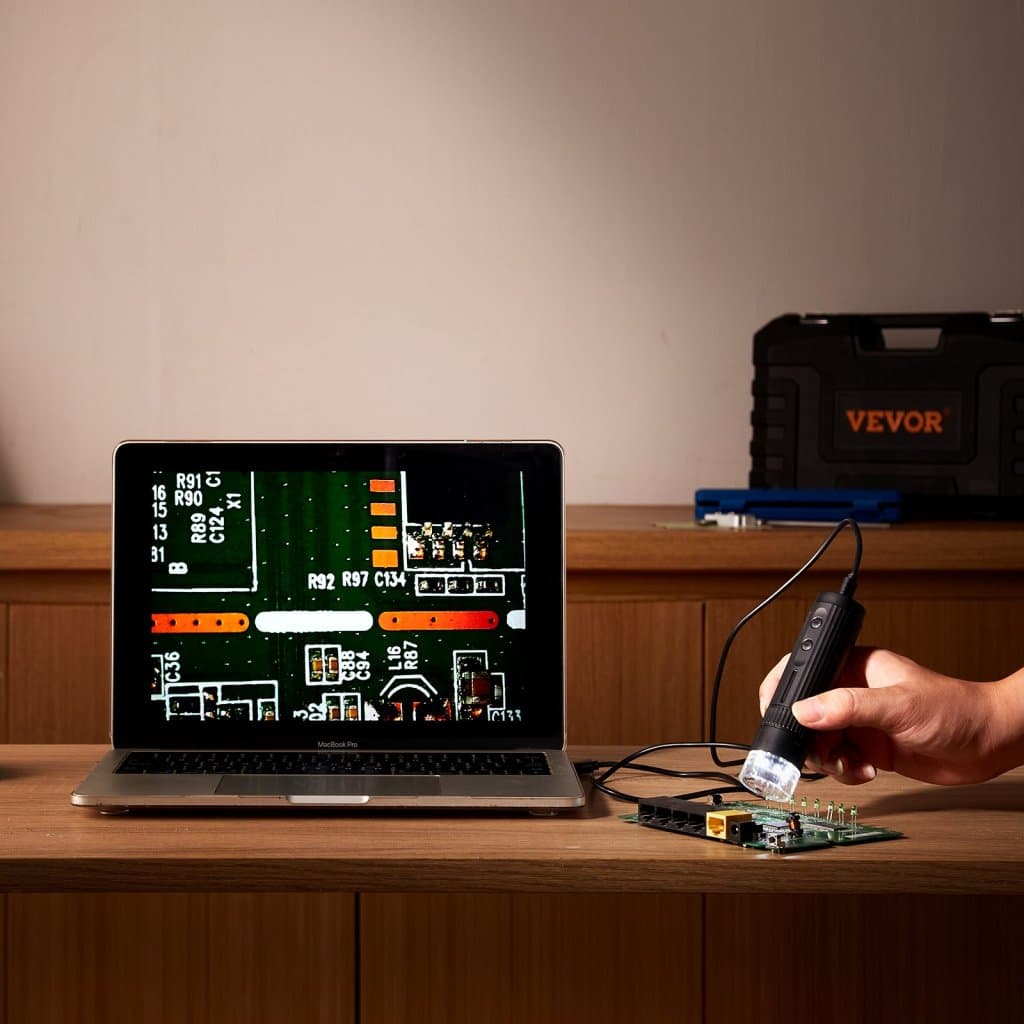 Digitálny mikroskop s 50X-1000X zväčšením, 1080p foto/video