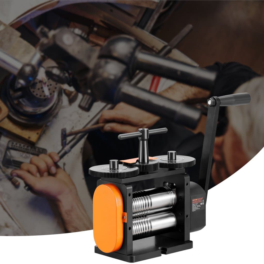 Valcovňa šperkov, valcovňa 2,24"/57 mm, pomer 1:2, multifunkčná valcovňa 3 v 1, hrúbka lisu 0-5,5 mm na výrobu kovových šperkov, plech, štvorcový drôt, eliptický tvar