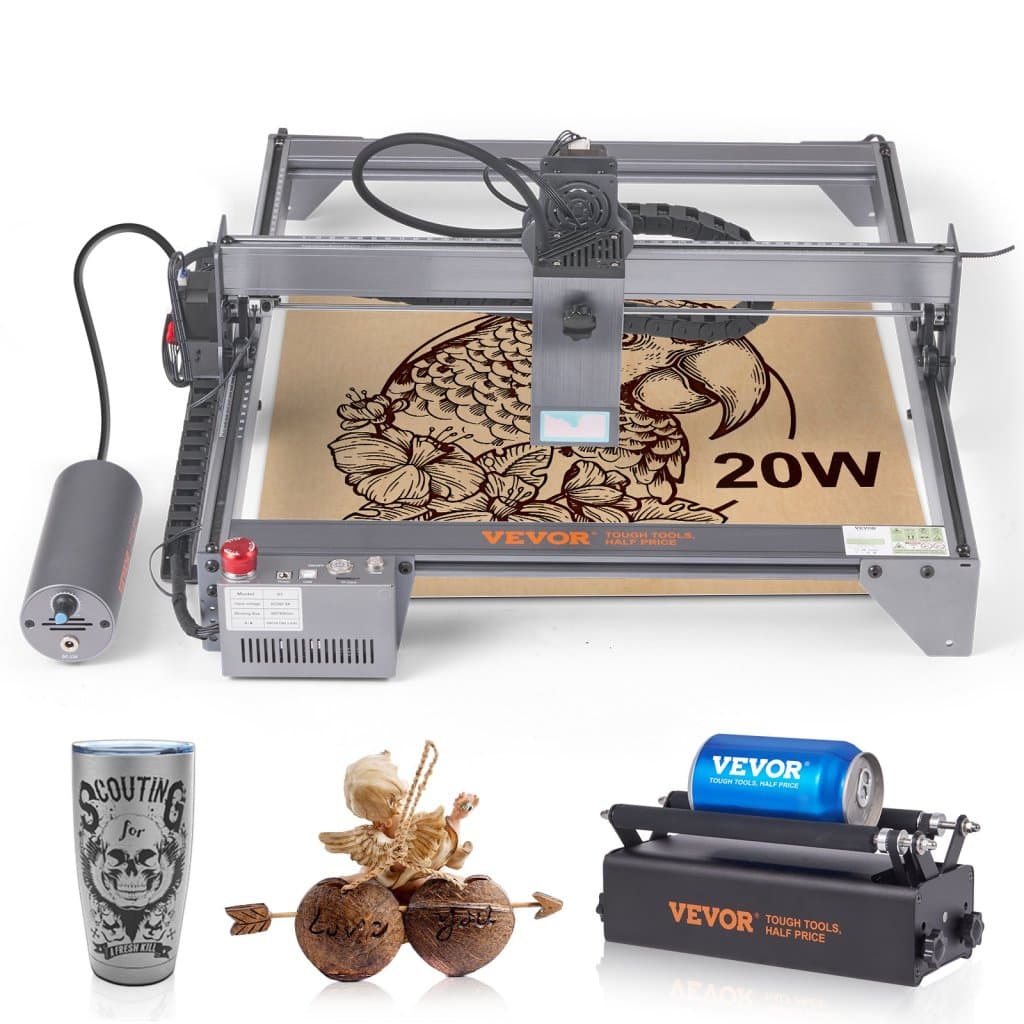 20W rotačný valcový laserový gravírovací stroj