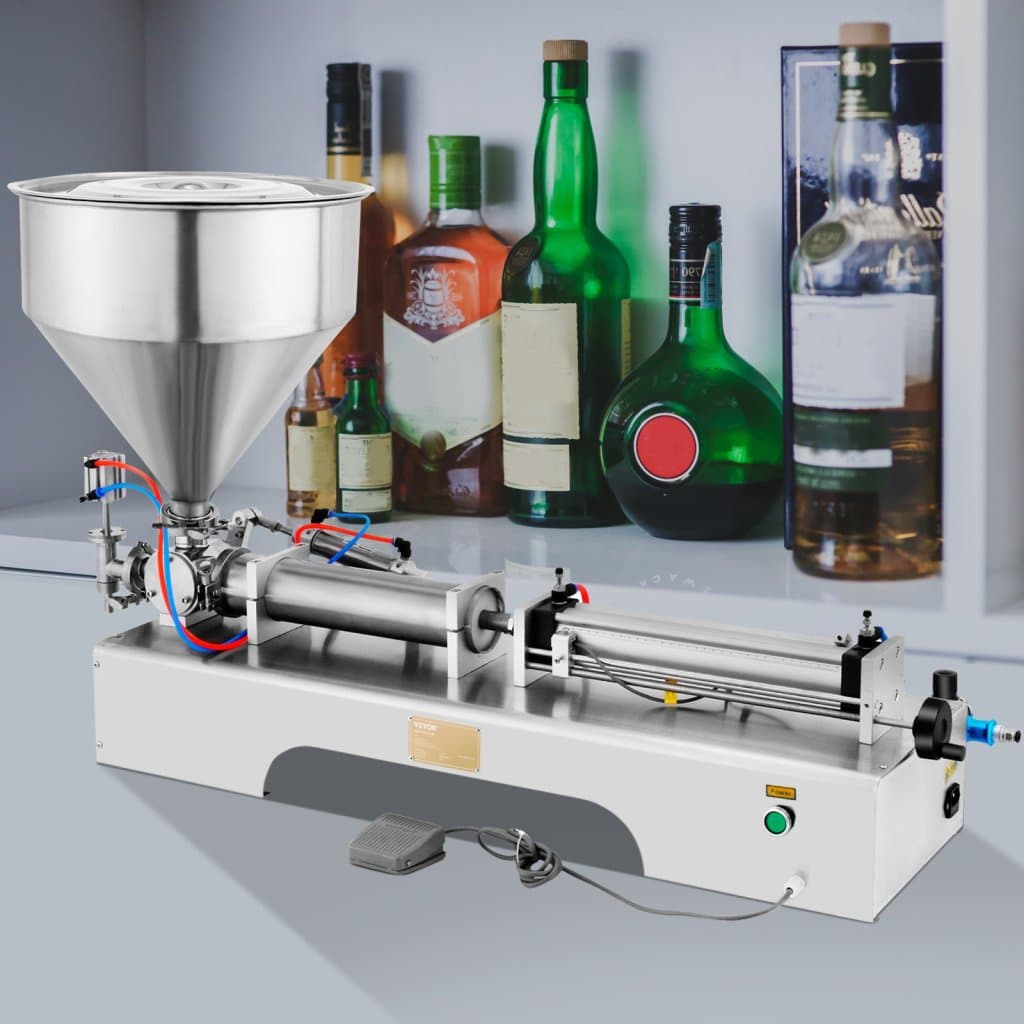 Pneumatický stroj na plnenie tekutín pastami s objemom 50-500 ml