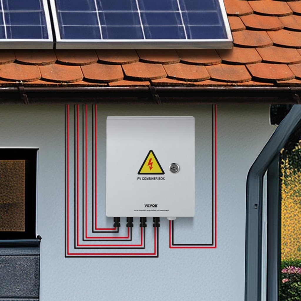 Solárny kolektor PV 4-reťazový 15A pre solárne panely, oceľové puzdro, IP65