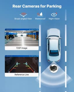 Autorádio s CarPlay dotykovou obrazovkou 9 palcov Apple Android Auto cúvacia kamera - miniatúra 8