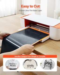 Teplonosná vinylová fólia HTV nažehľovacia na vinylovú rolku 304,8 x 7260 mm, lesklá čierna - miniatúra 6