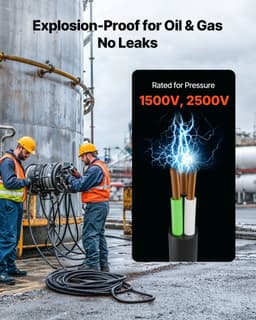 50 FT (15,24 m) 10AWG (6 mm²) prémiový elektrický napájací kábel, medený predlžovací kábel - miniatúra 9