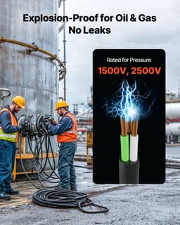25 FT (7,62 m) 6AWG (16 mm²) prémiový elektrický napájací kábel, predlžovací kábel, medený drôt - miniatúra 9