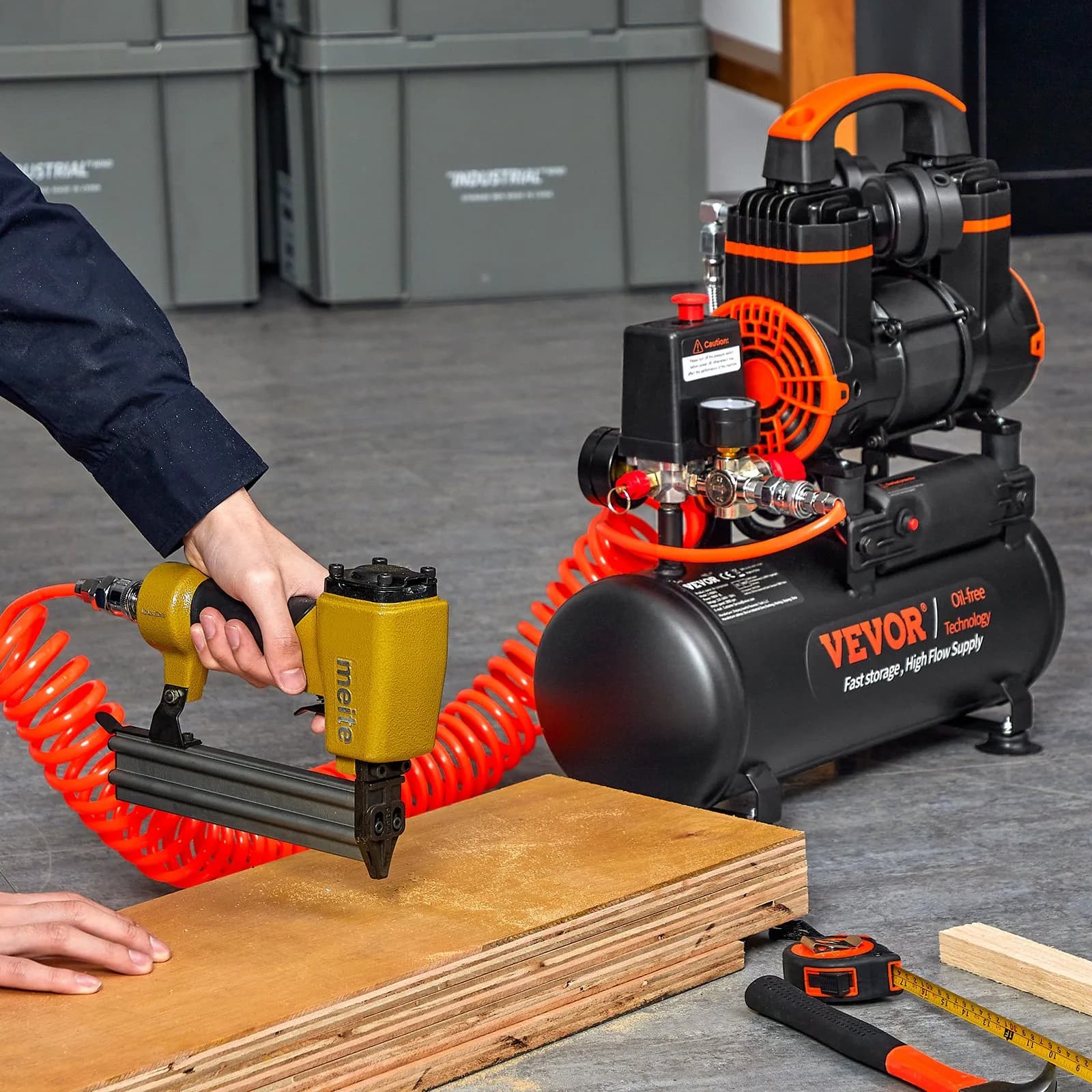 Vzduchový kompresor 7,9 l 900 W 2,2 CFM pri 90 PSI 70 dB Ultra tichý bez oleja