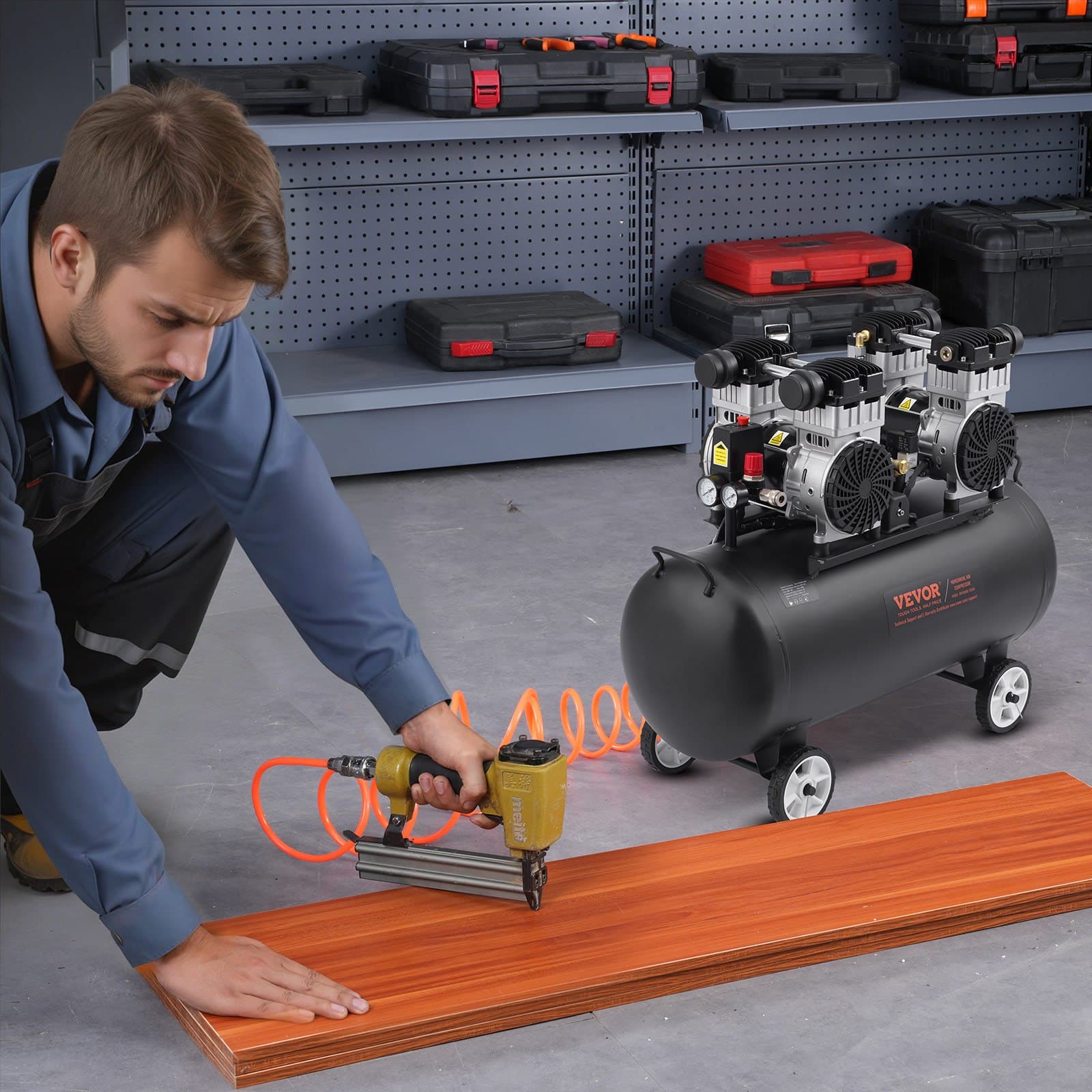 Kompaktný prenosný bezolejový vzduchový kompresor 20 galónov 90 PSI