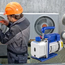 Jednostupňová vákuová pumpa 3 CFM 1/4 HP, súprava vákuovej komory s objemom 3 galóny (13 litrov), chladiaca súprava HVAC a klimatizácie - miniatúra 1