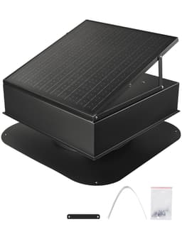 Strešný podkrovný odsávací ventilátor, 35W inteligentný solárny strešný vetrací ventilátor s automatickou reguláciou teploty, prietok vzduchu 2400 CFM, vstavaný bezkartáčový jednosmerný motor na chladenie a odvlhčovanie, bez diaľkového ovládača - miniatúra 2