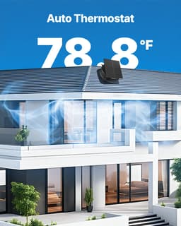 Strešný podkrovný odsávací ventilátor, 35W inteligentný solárny strešný vetrací ventilátor s automatickou reguláciou teploty, prietok vzduchu 2400 CFM, vstavaný bezkartáčový jednosmerný motor na chladenie a odvlhčovanie, bez diaľkového ovládača - miniatúra 9