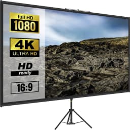 Projekčné plátno so statívom a stojanom 110 palcov 16:9 4K HD projekčné plátno, stojan na plátno bez vrások, výškovo nastaviteľné, prenosné plátno pre projektor do interiéru aj exteriéru, na filmy, domáce kino, hranie hier, kanceláriu - miniatúra 2