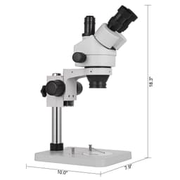 Stereomikroskop 3,5X-90X s otočným trinokulárnym stereomikroskopom a stĺpikovým stojanom, 360° - miniatúra 1