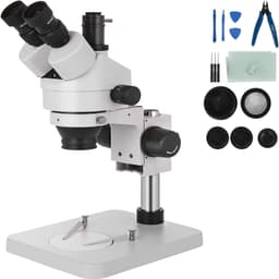 Stereomikroskop 3,5X-90X s otočným trinokulárnym stereomikroskopom a stĺpikovým stojanom, 360° - miniatúra 2