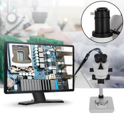 Stereomikroskop 3,5X-90X s otočným trinokulárnym stereomikroskopom a stĺpikovým stojanom, 360° - miniatúra 9