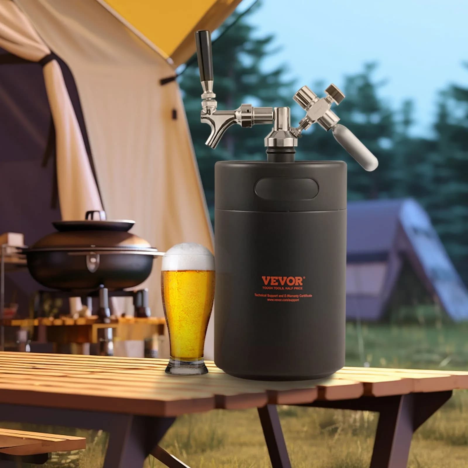 Výčapný systém na pivo, mini sud s objemom 170 oz a objemom 5 l, tlakový sud z nehrdzavejúcej ocele 304, sudový sud s ukazovateľom tlaku, regulátor CO2, kohútik, tesniaci krúžok na čapované pivo, domáce pivo, remeselné pivo