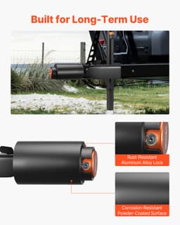 Zámok prívesu, pasuje na spojky Bulldog s rozmermi 50,6 a 58,6 mm, zámok ťažného zariadenia pre vysoké zaťaženie s 3 kľúčmi, zaisťuje bezpečnostné reťaze, odolný voči korózii, zámky proti krádeži pre karavany, prívesy a lode - miniatúra 9