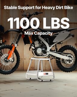 Stojan na motocykel, nosnosť 516 kg, univerzálny protišmykový oceľový stojan do boxov na motocykel, ťažký zdvihák na údržbu motocykel, stojan na motocykel a údržbu motoriek a motorových športov - miniatúra 6