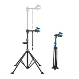 Stojan na opravu bicyklov, 29 kg ťažký pracovný stojan na bicykel s nastaviteľnou výškou 86,8 – 144,4 cm a magnetickým zásobníkom na náradie, skladací stojan na údržbu bicyklov, obchod s domácimi mechanikmi pre horské a cestné bicykle - miniatúra 2