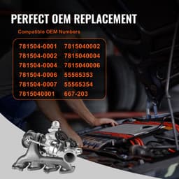 Kompletné turbodúchadlo Chevy Chevrolet Cruze 2011-2015 so sadou tesnení a solenoidovým ventilom, kompatibilné s turbodúchadlom pre Sonic 2012-2020 a Trax 2013-2021 a Buick Encore 2013-2021, 1.4L - miniatúra 7
