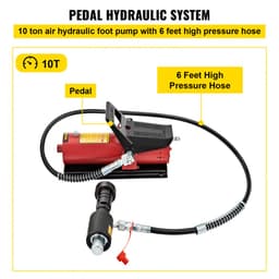 Hydraulický rozširovač výfukových potrubí, veľkosť 4,1 až 10,8 cm, pedálová pumpa 10 T, súčasťou balenia 4 matrice, 2 úložné puzdrá na medené hliníkové rúrky pri opravách automobilov - miniatúra 8