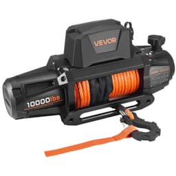 Elektrický navijak, nosnosť 4500 kg, 12V DC navijak pre nákladné vozidlá so syntetickým lanom Φ8,9 mm x 27,4 m, bezdrôtové a káblové diaľkové ovládanie, vodotesný IP67 na ťahanie terénneho SUV, jeepu, prívesu, lode - miniatúra 4