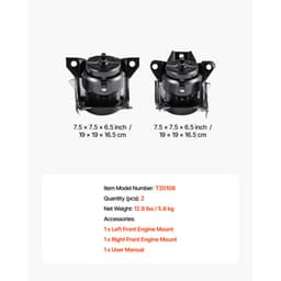 Sada na výmenu uchytenia motora, sada 2 kusov, kompatibilná s modelmi Chevrolet Silverado 1500 5.3L V8, rok výroby 2014–2018, nahrádza OE č. 84175582, 84175583, bezpečná podpora, ľavý a pravý predný držiak - miniatúra 11