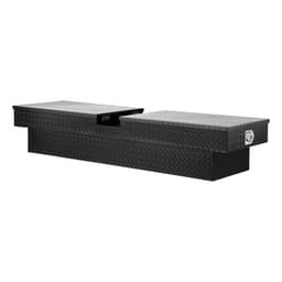 Krabica na náradie pre crossoverové nákladné vozidlá, 70x20x13 palcov, odolná hliníková krabička na náradie s diamantovou textúrou, krabička na náradie pre korbu pick-upu a obytného prívesu, vodotesný úložný organizér so zámkom, kľúče, bočné rukoväte, čierna - miniatúra 4