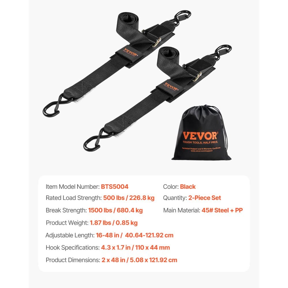 Zaťahovacie račňové upevňovacie popruhy, 2 palce x 4 stopy, račňové upevňovacie popruhy s bezpečnostným zámkom S-hákmi, 2 kusy, vysokovýkonné račňové upevňovacie popruhy s pevnosťou v pretrhnutí 1500 libier, pre prívesy, vozidlá, lode