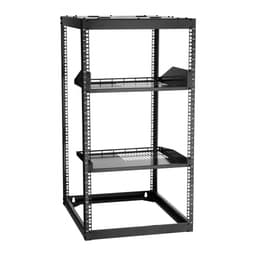 20U sieťový rack s otvoreným rámom, hĺbka 585 mm, nástenný alebo stojaci serverový rack, odolný 4-stĺpový, s vetranými policami a montážnym hardvérom, pojme všetky vaše sieťové IT zariadenia, AV zariadenia. - miniatúra 5
