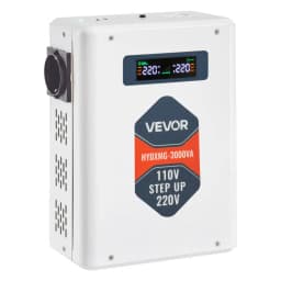 Zvyšujúci menič napätia, 3000VA, výkonný menič napätia, transformátor 110V na 220V, s 2 zásuvkami EU, USB výstup, LCD displej, teplotná ochrana, pre spotrebiče 220V - miniatúra 4