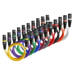 XLR kábel 2 m, balenie 10 kusov, tienené vyvážené DMX mikrofónové káble (samec-samica), pozlátené 3-kolíkové XLR mikrofónové reproduktorové káble, pre osvetlenie pódia, mikrofóny, zosilňovače, mixéry, reproduktorové systémy - miniatúra 4