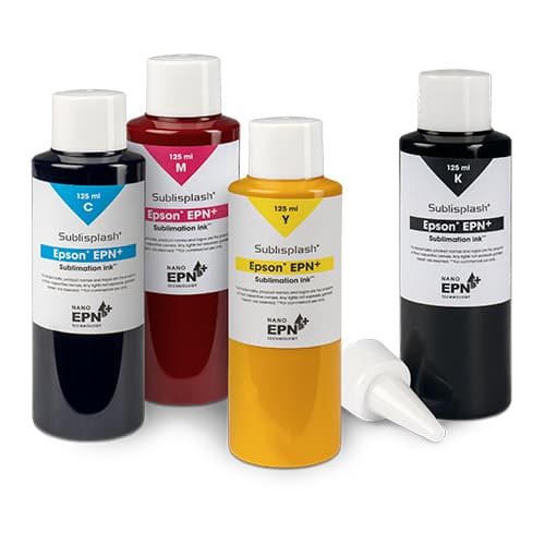 Sublisplash® EPN+ vo fľašiach s objemom 125 ml s dávkovacím hrotom, rôzne farby