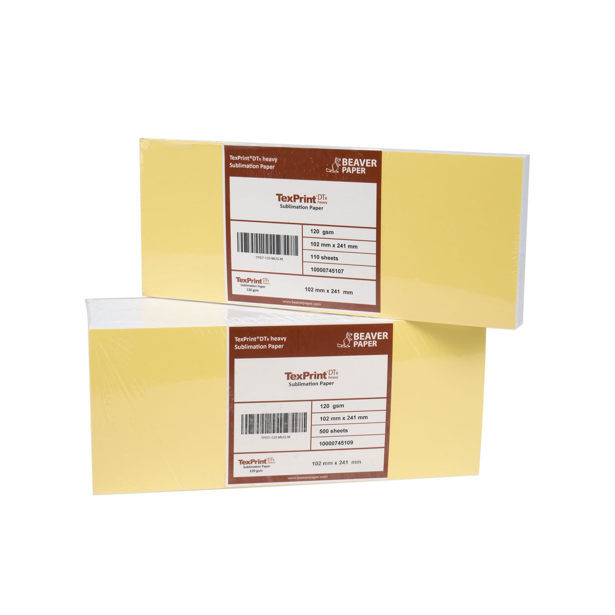 TexPrint® DT Heavy 120 g/m², sublimačný papier na hrnčeky, rozmer 102 x 241 mm