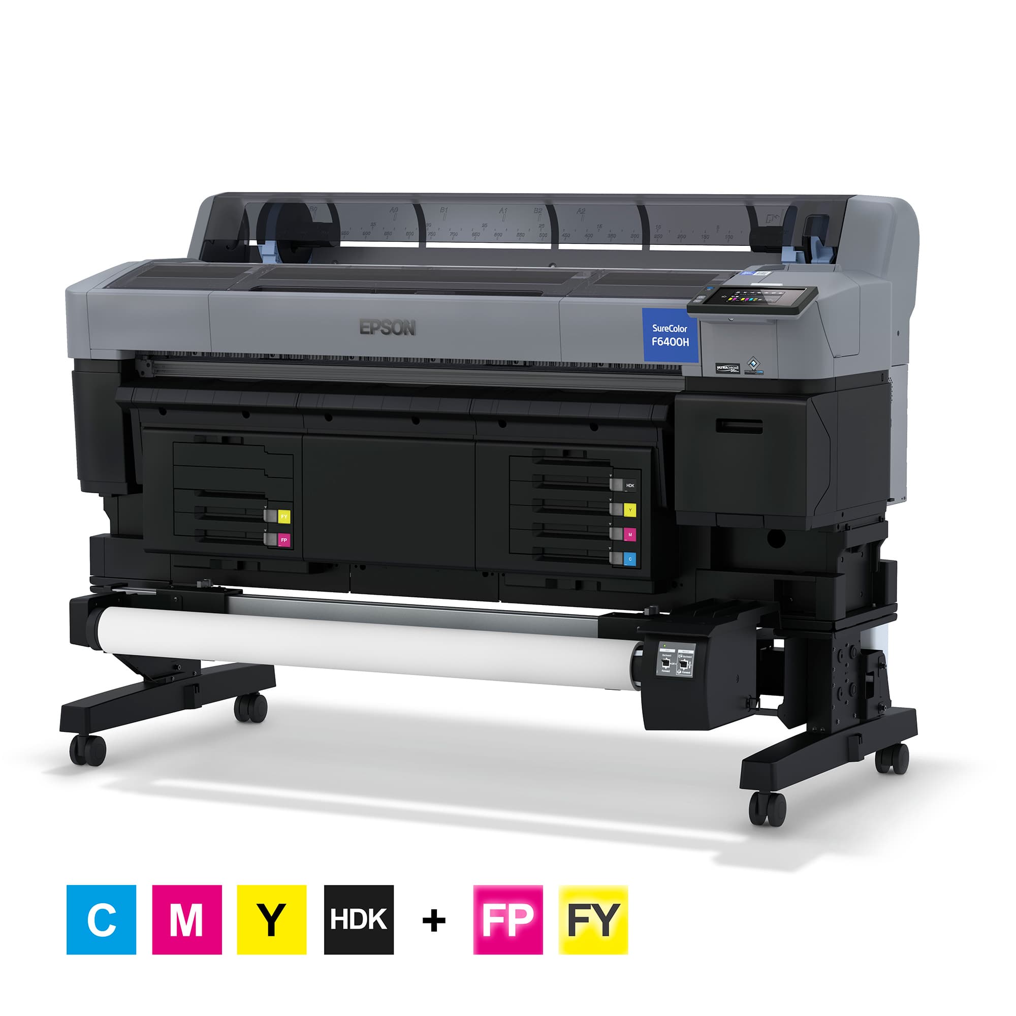 Epson SureColor SC-F6400H, fluorescenčná ružová/žltá, Maximálna šírka tlače je až 1118 mm, vrátane navíjacej cievky