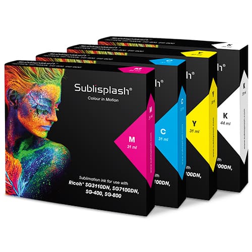 Sublisplash® pre Ricoh SG 3110DN/7100DN, SG 400/800, náplne 31/44 ml, rôzne farby