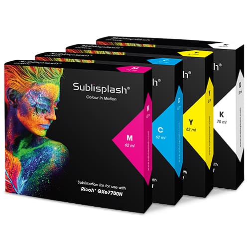 Sublisplash® pre Ricoh GX e7700N, náplne 62/70 ml, rôzne farby