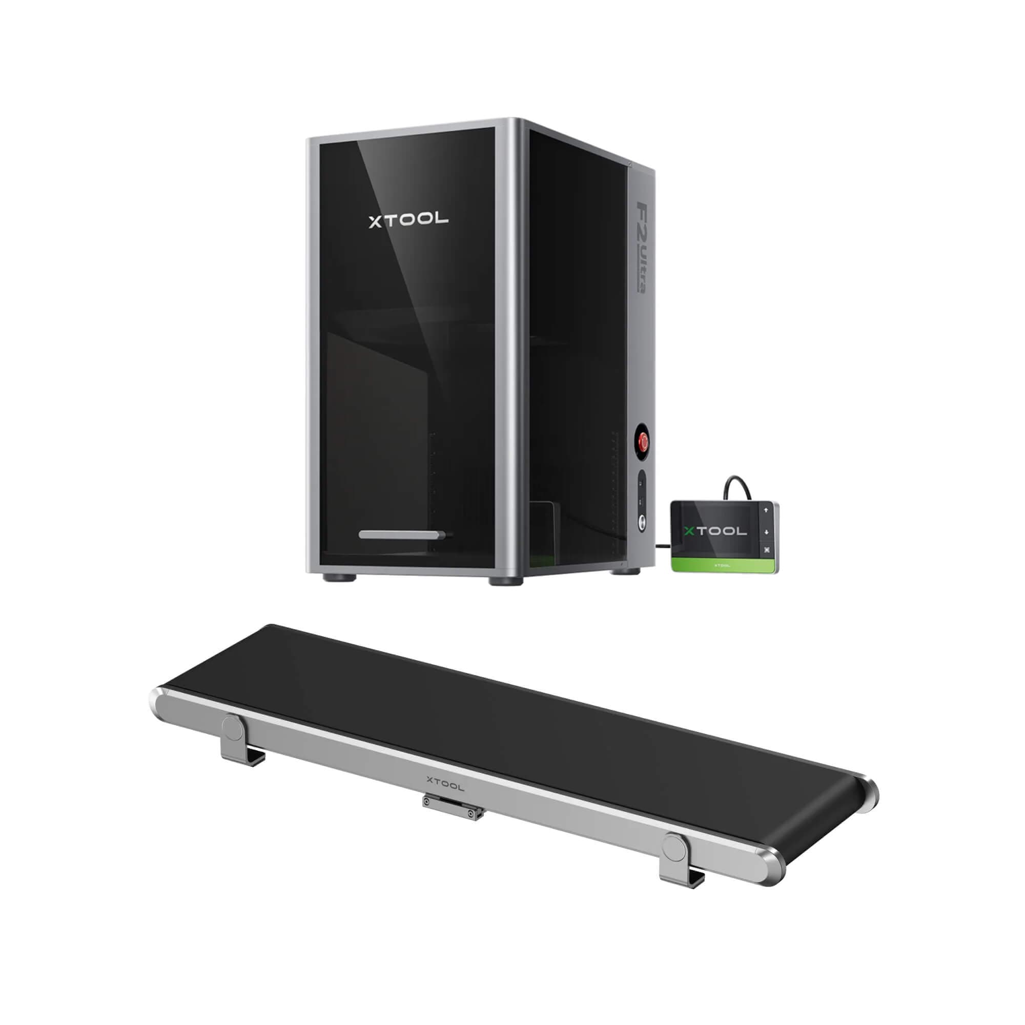xTool F2 Ultra Deluxe a dopravník