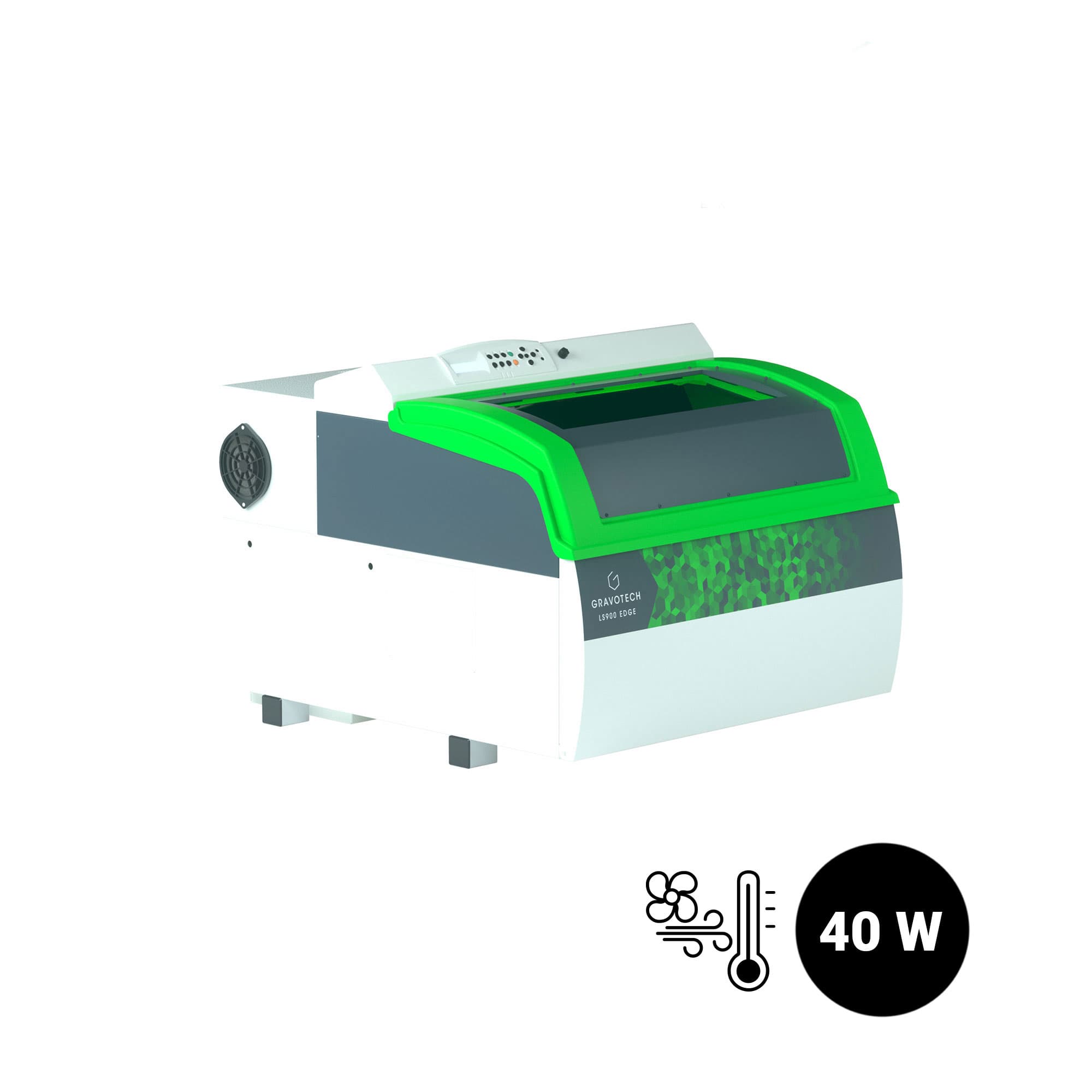 Gravotech LS900 CO2 laserový gravírovací stroj, 40-wattový CO2 laser s chladením vzduchom