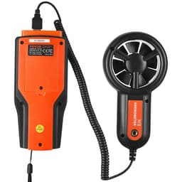Ručný delená anemometer, 14℉-140℉, digitálny merač rýchlosti vetra CFM s LED podsvieteným displejom, meria rýchlosť vetra, teplotu vetra, prúdenie vzduchu, ochladzovanie vetrom, na plachtenie, surfovanie, lietanie, HVAC - miniatúra 3